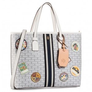 NWT Tory Burch Gemini Link Small Tote Canvas